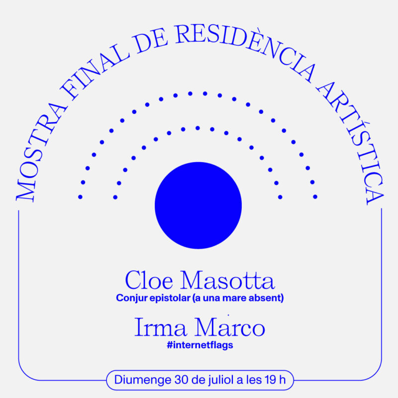 Mostra final de residència artística: Cloe Masotta i Irma Marco